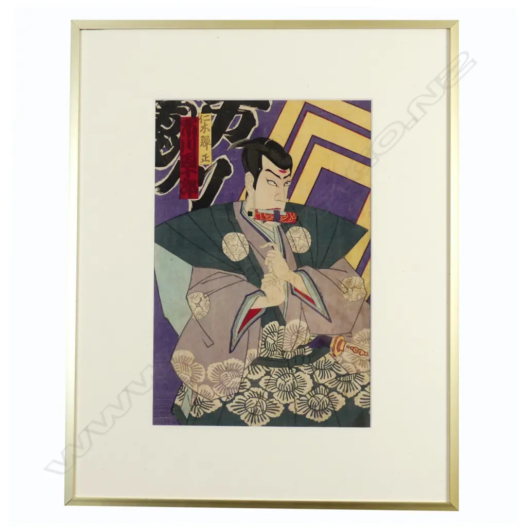 A 19thC ukiyo-e woodblock print by Kunichika Image 1++