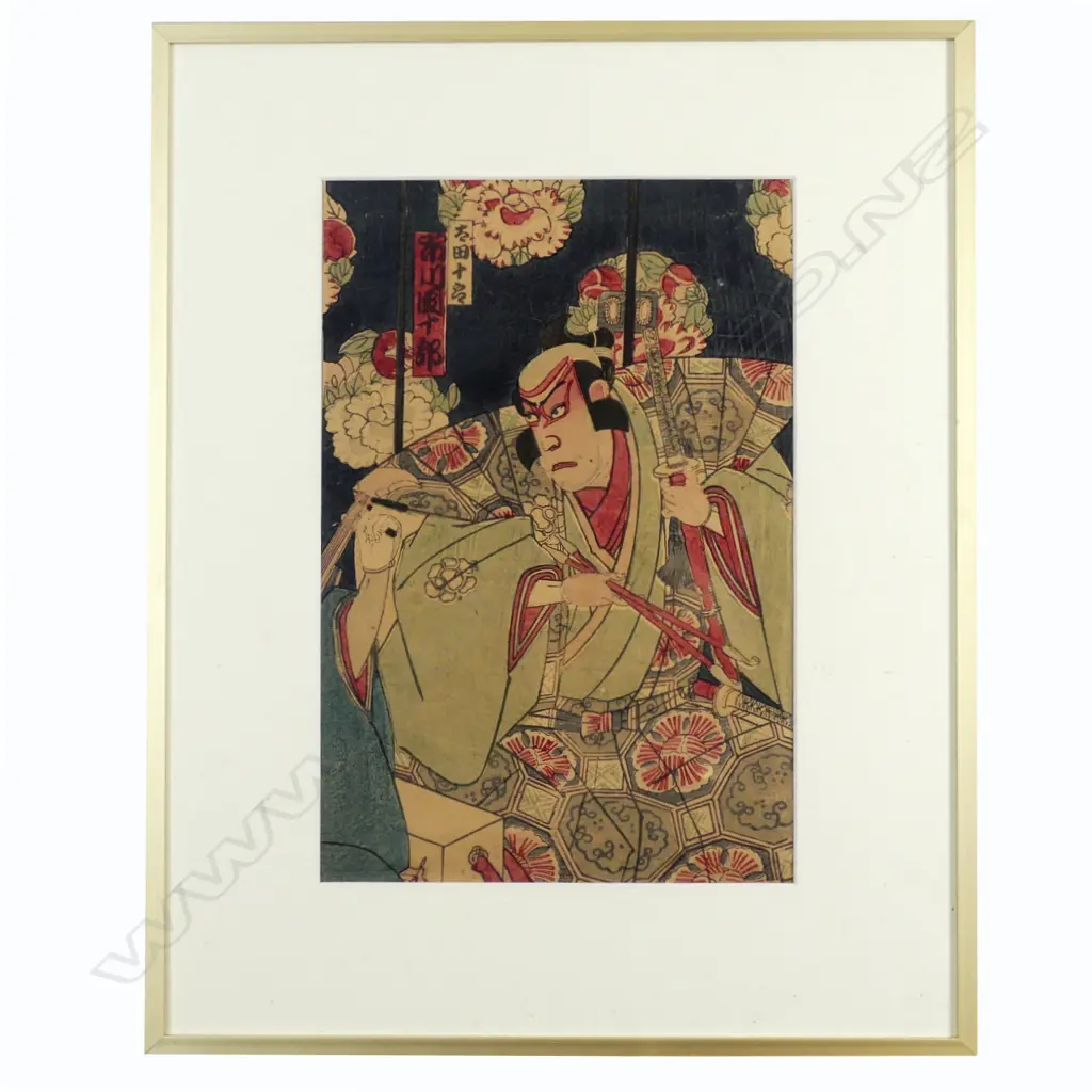 A 19thC ukiyo-e woodblock print by Kunichika Image 1++