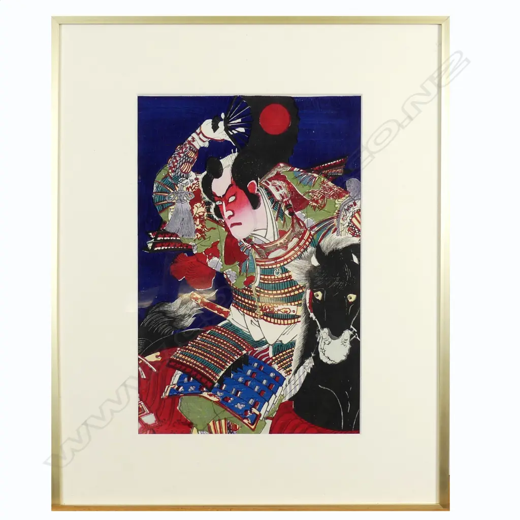 A 19thC ukiyo-e woodblock print by Kunichika Image 1++