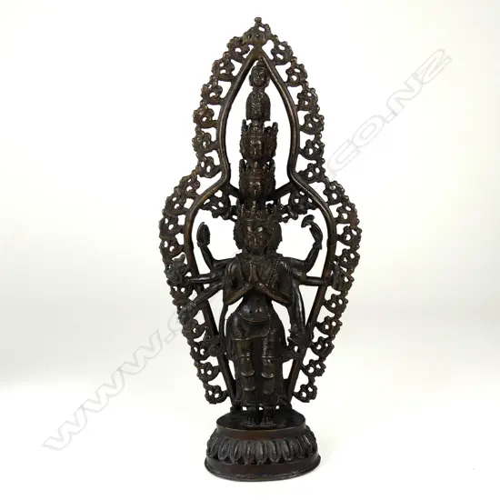 An old Tibetan standing bronze Tara