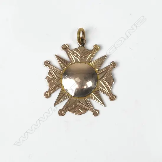 A New Zealand colonial George Thomas White of Christchurch 9ct. rose gold medal