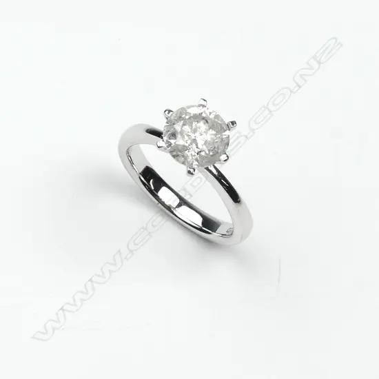 An 18ct white gold and diamond solitaire ring