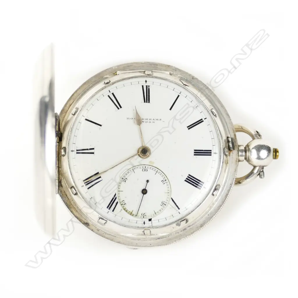 A late Victorian gent's Rotherhams silver hunter pocket watch Image 1++