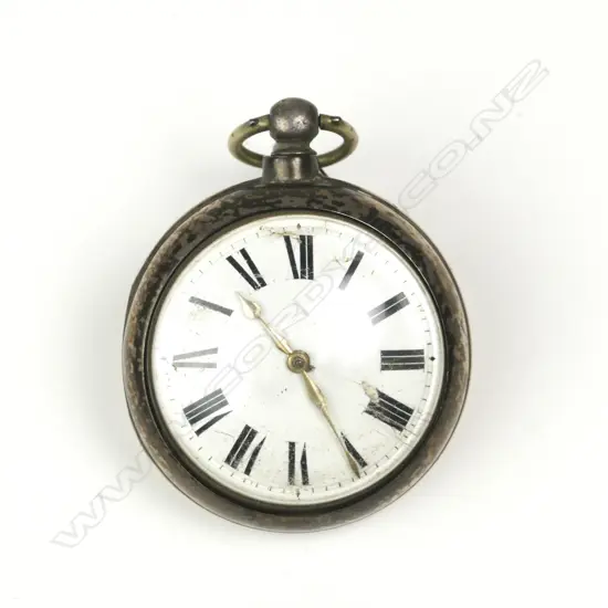 A William IV silver pair cased pocket watch by William Lassets of Arundel