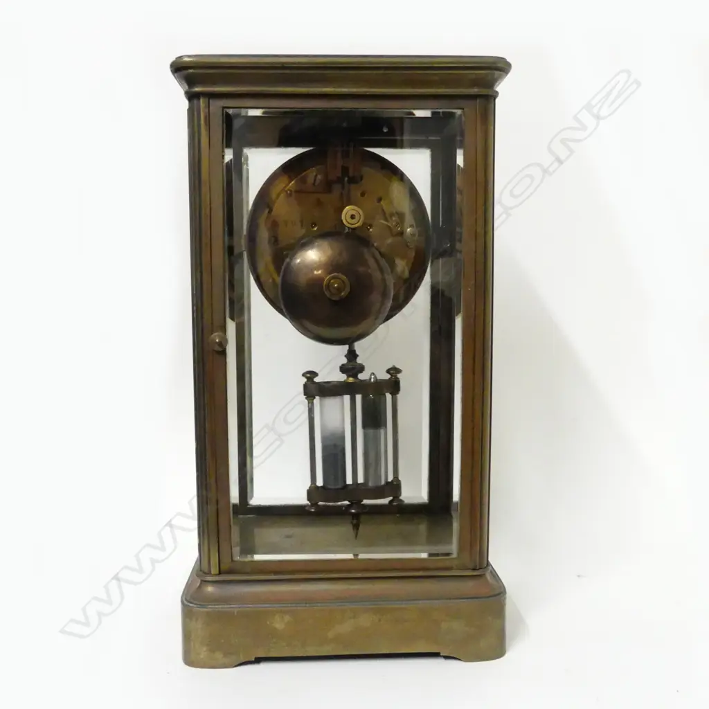 A French brass four-glass clock Image 1++