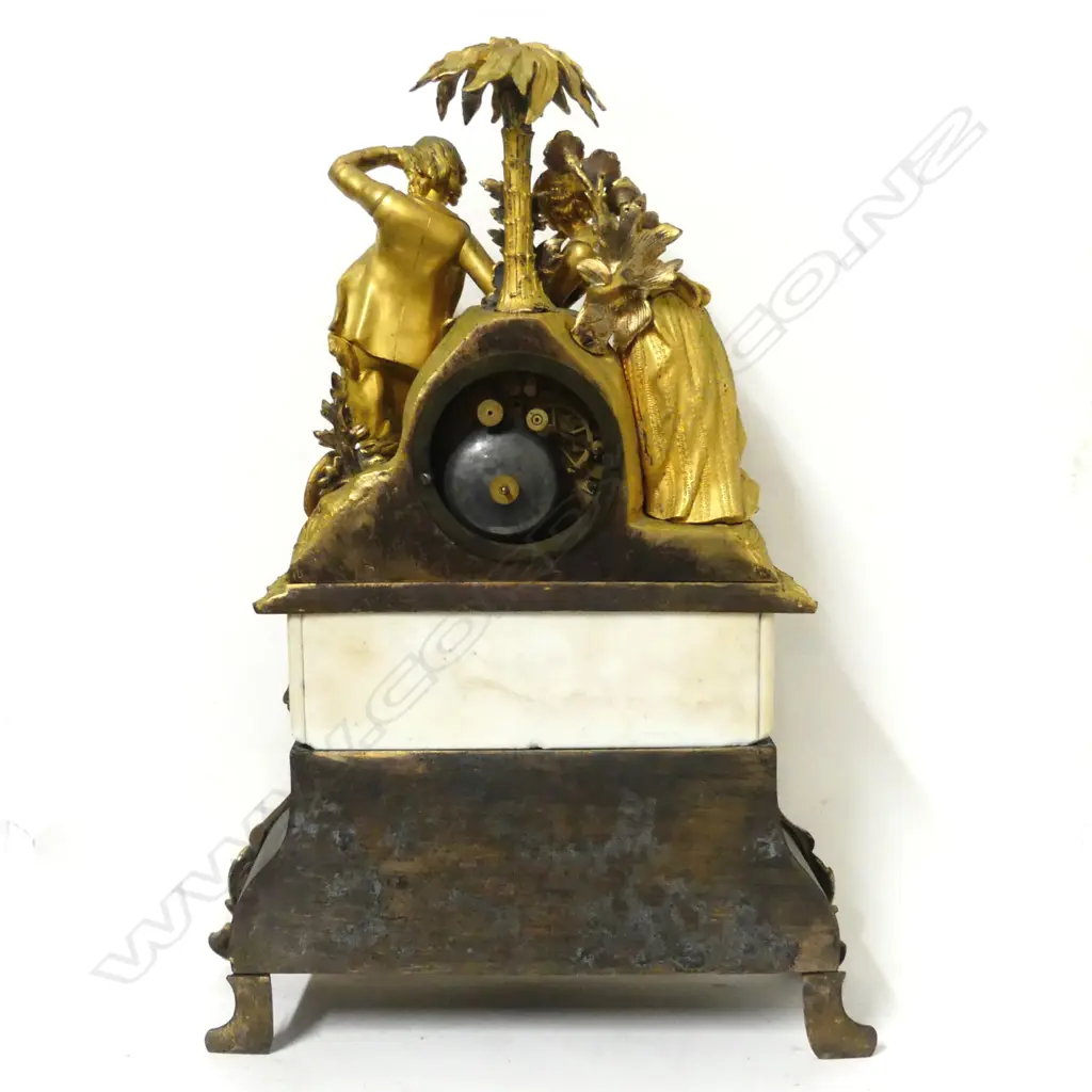 A French ormolu and marble pendule by Henri Marc Image 1++