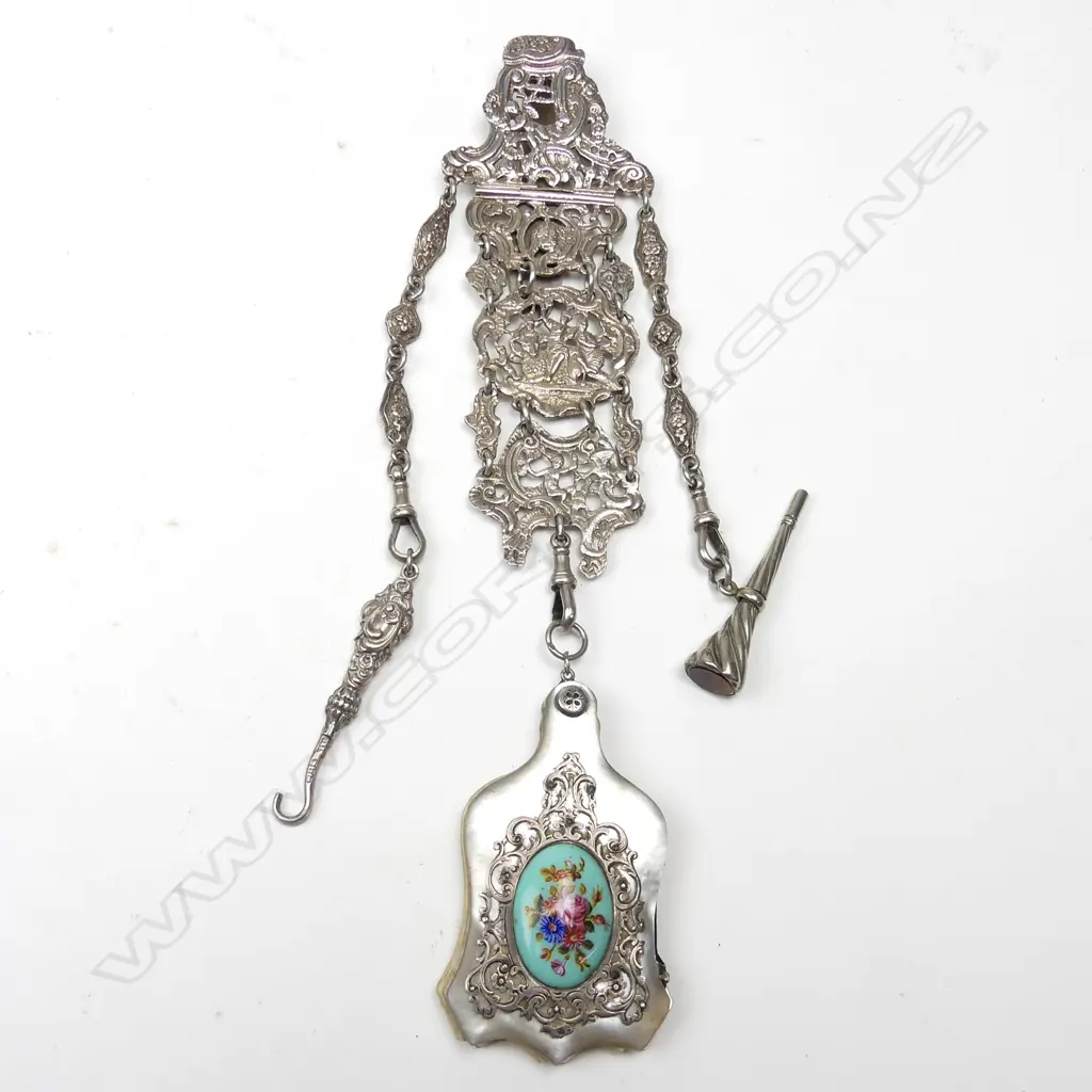 A late Victorian silver chatelaine Image 1++