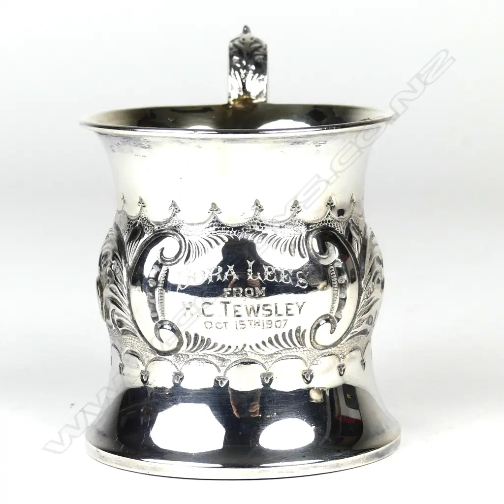 An Edwardian silver christening mug Image 1++