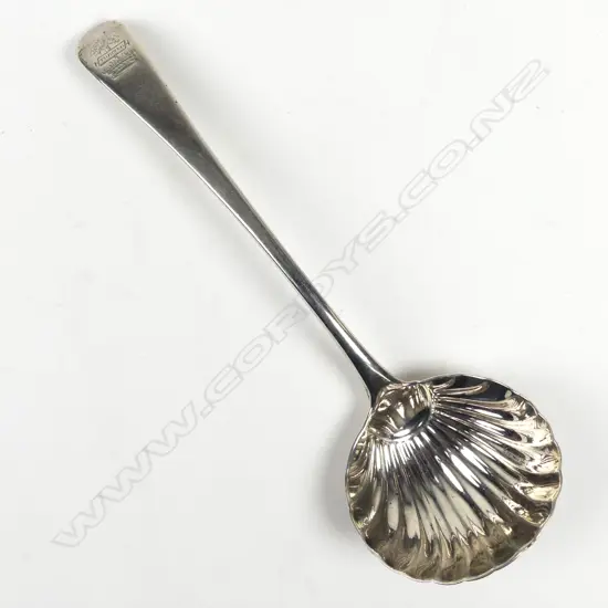 A George III silver sauce ladle