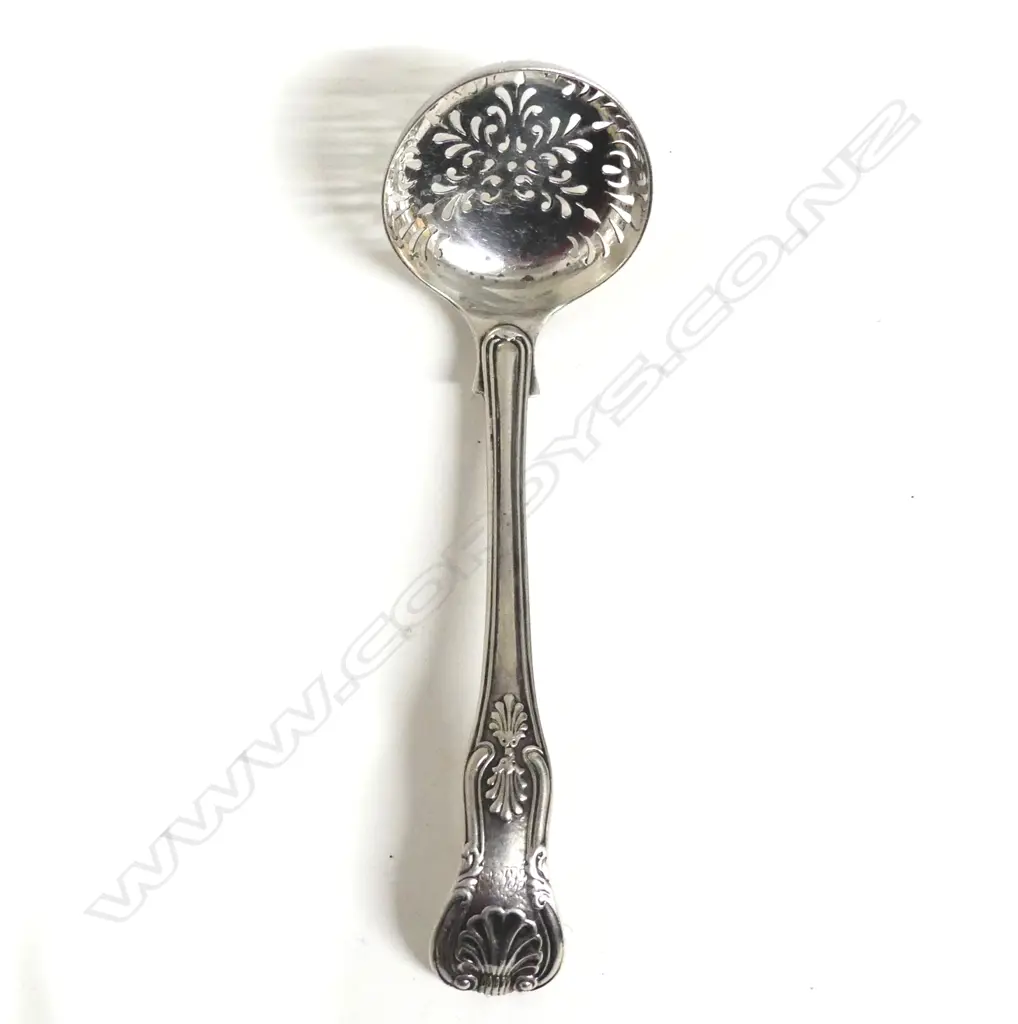A Victorian silver sifting spoon Image 1++