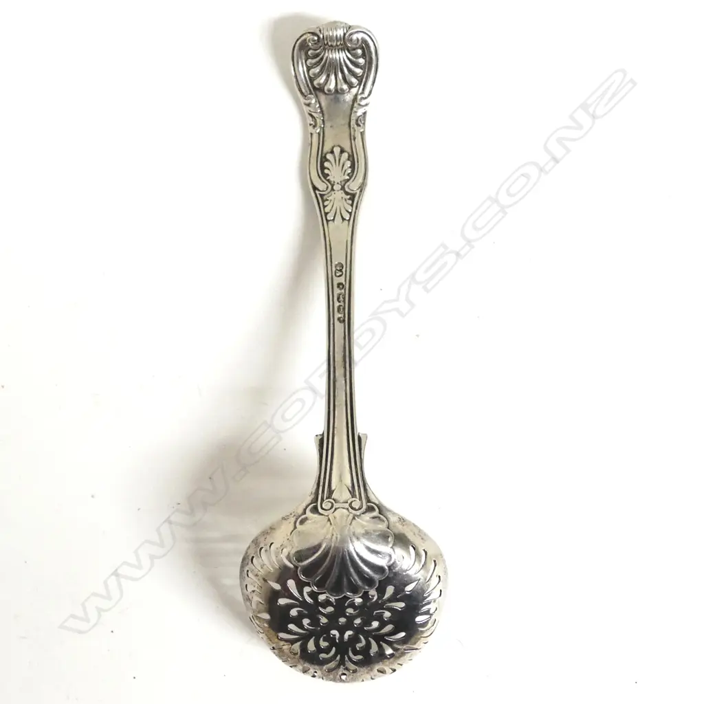 A Victorian silver sifting spoon Image 1++