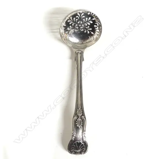 A Victorian silver sifting spoon