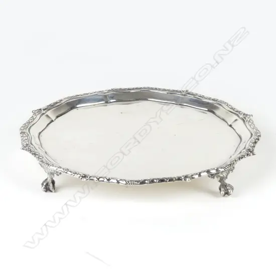 An Edwardian silver salver