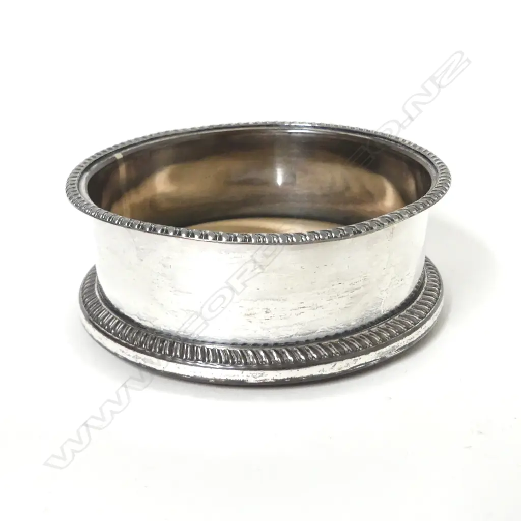 An old Sheffield plate bottle coaster Image 1++
