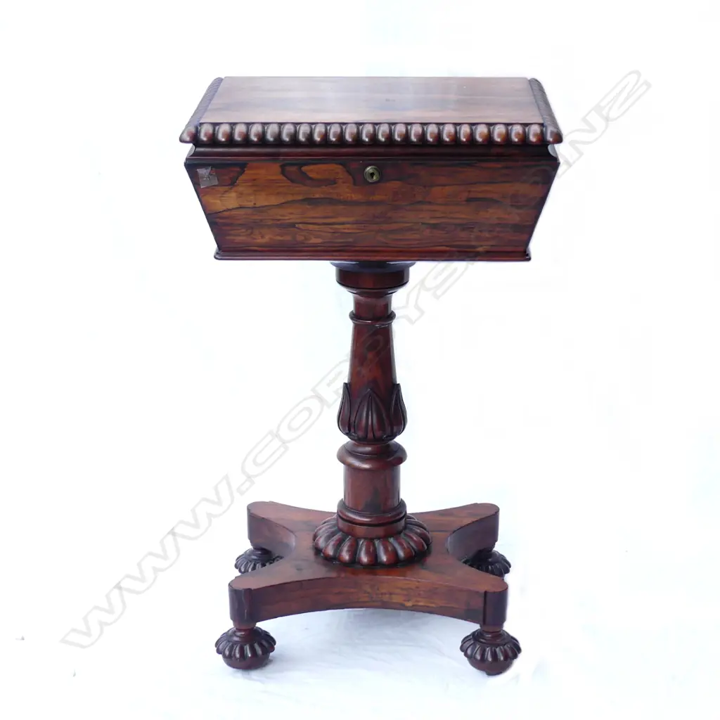 A Regency rosewood teapoy Image 1++