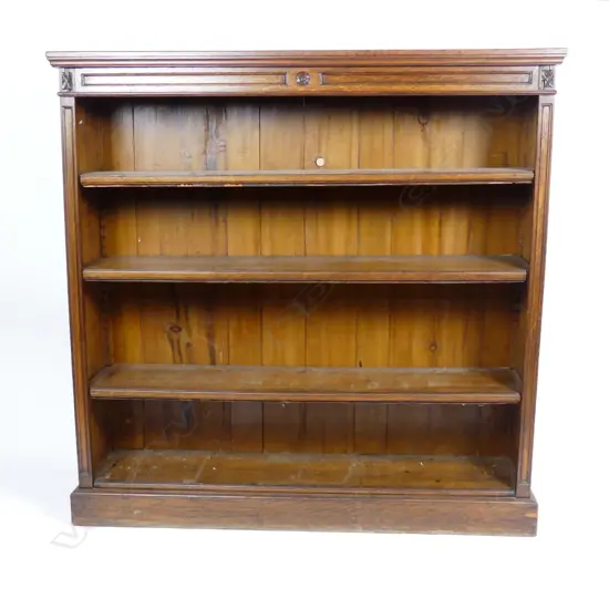 A late Victorian oak bookcase