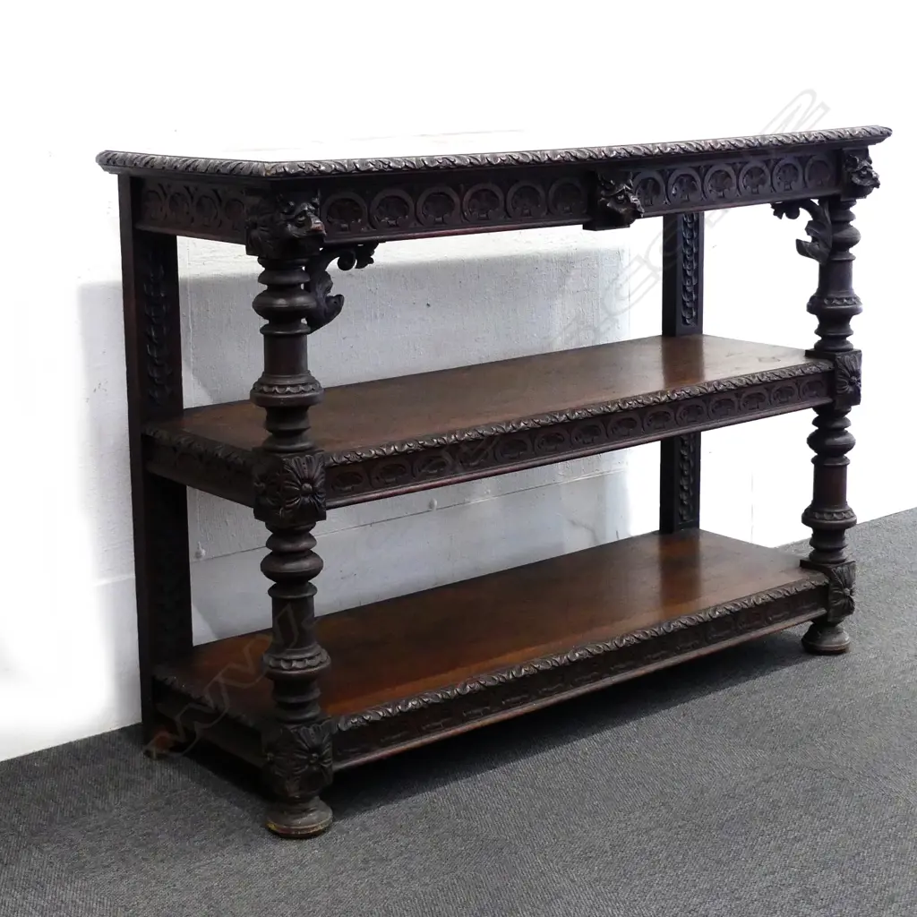 A Victorian oak buffet Image 1++