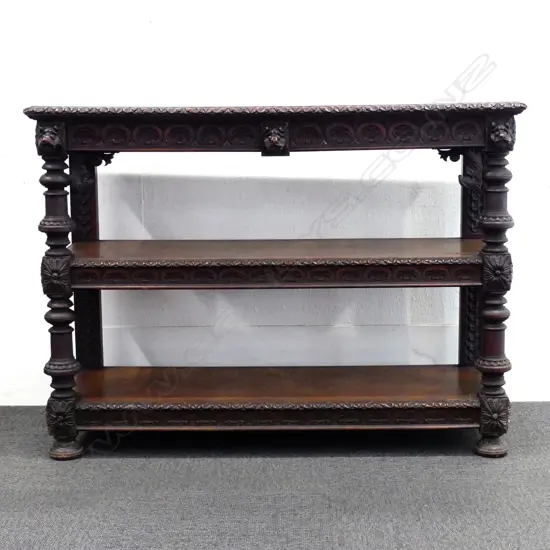 A Victorian oak buffet