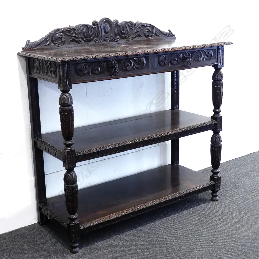 A Victorian oak buffet Image 1++