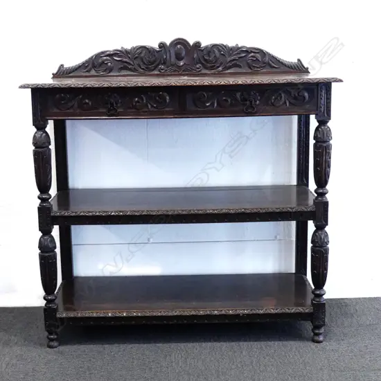 A Victorian oak buffet