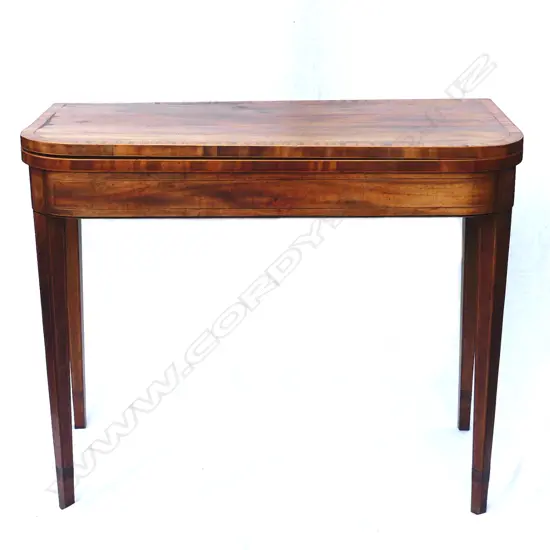 A Regency walnut flap-top supper table