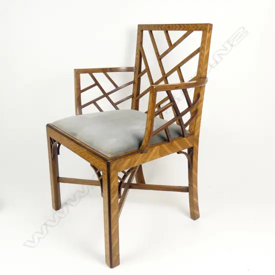 An Edwardian Chippendale style chair