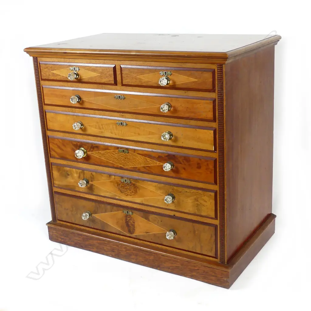 An unusual colonial native woods chest of drawers Image 1++