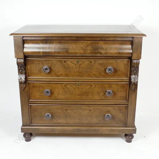 A Victorian mahogany four drawer chest