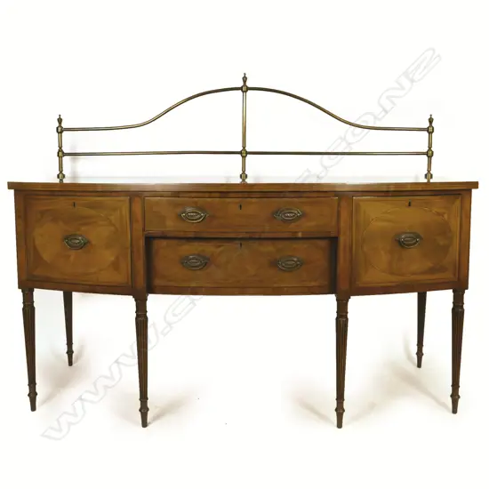 A George III mahogany bowfront sideboard
