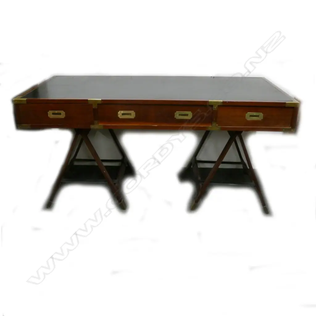 A 1970's teak campaign style desk Image 1++