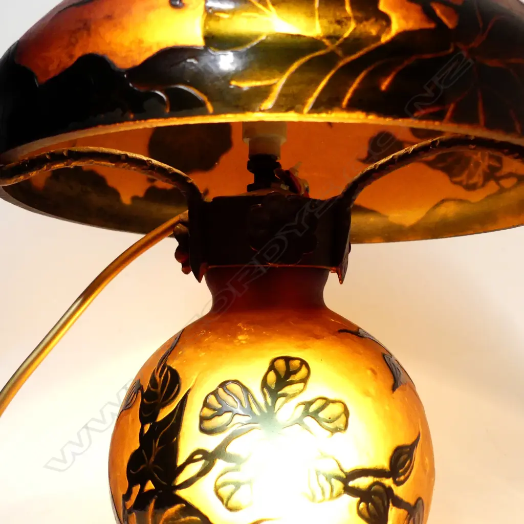 A cameo glass table lamp Image 1++