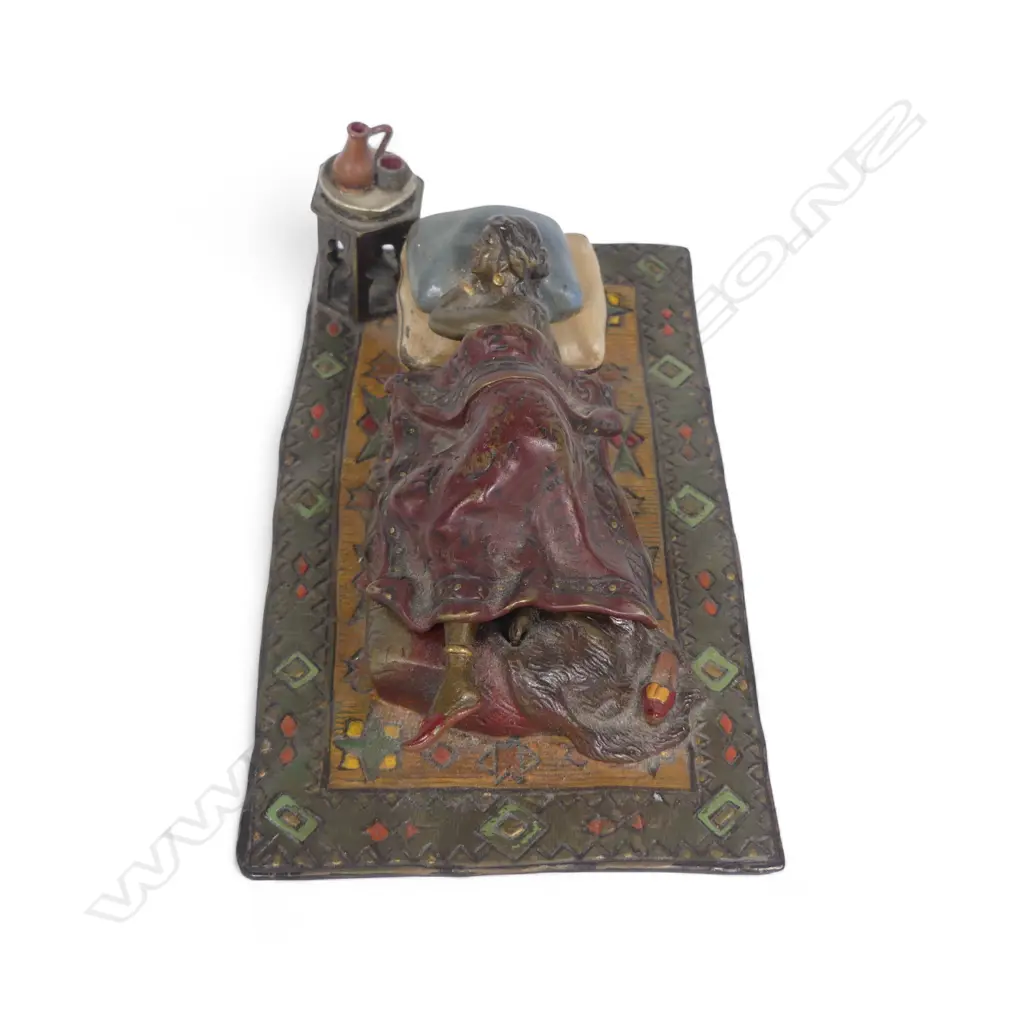 Franz Bergman 1920 Orientalist cold painted bronze sculpture, Image 1++