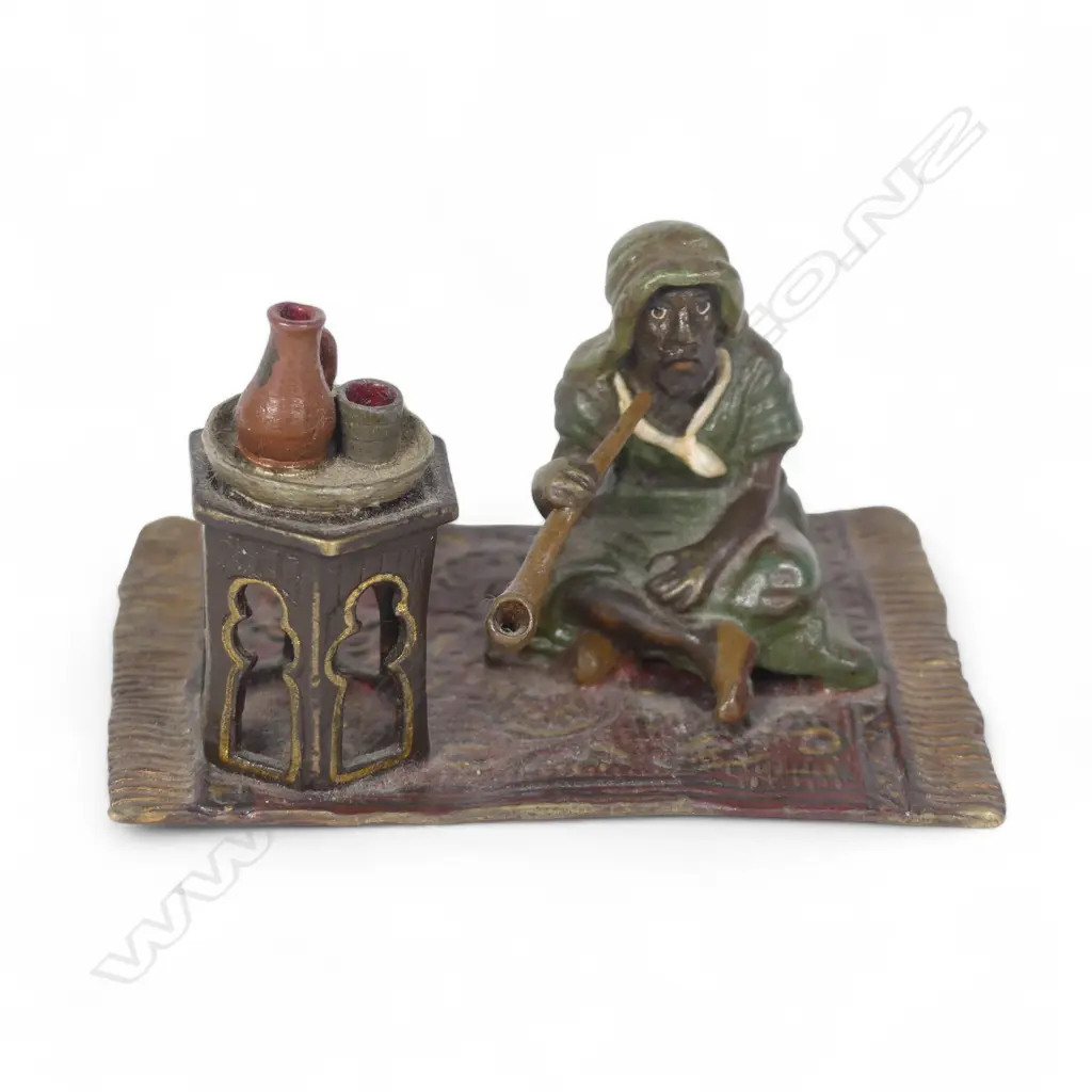 Franz Bergman 1920 Orientalist cold painted bronze sculpture, Image 1++