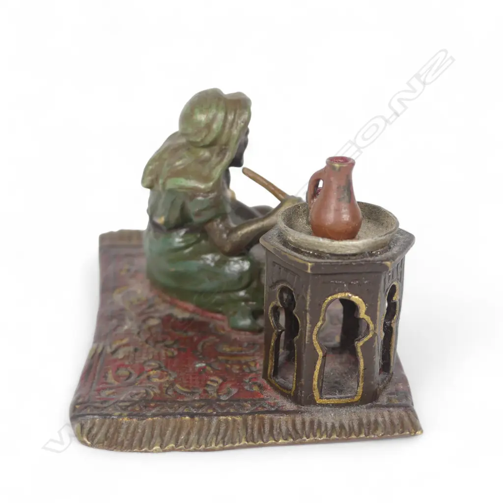 Franz Bergman 1920 Orientalist cold painted bronze sculpture, Image 1++