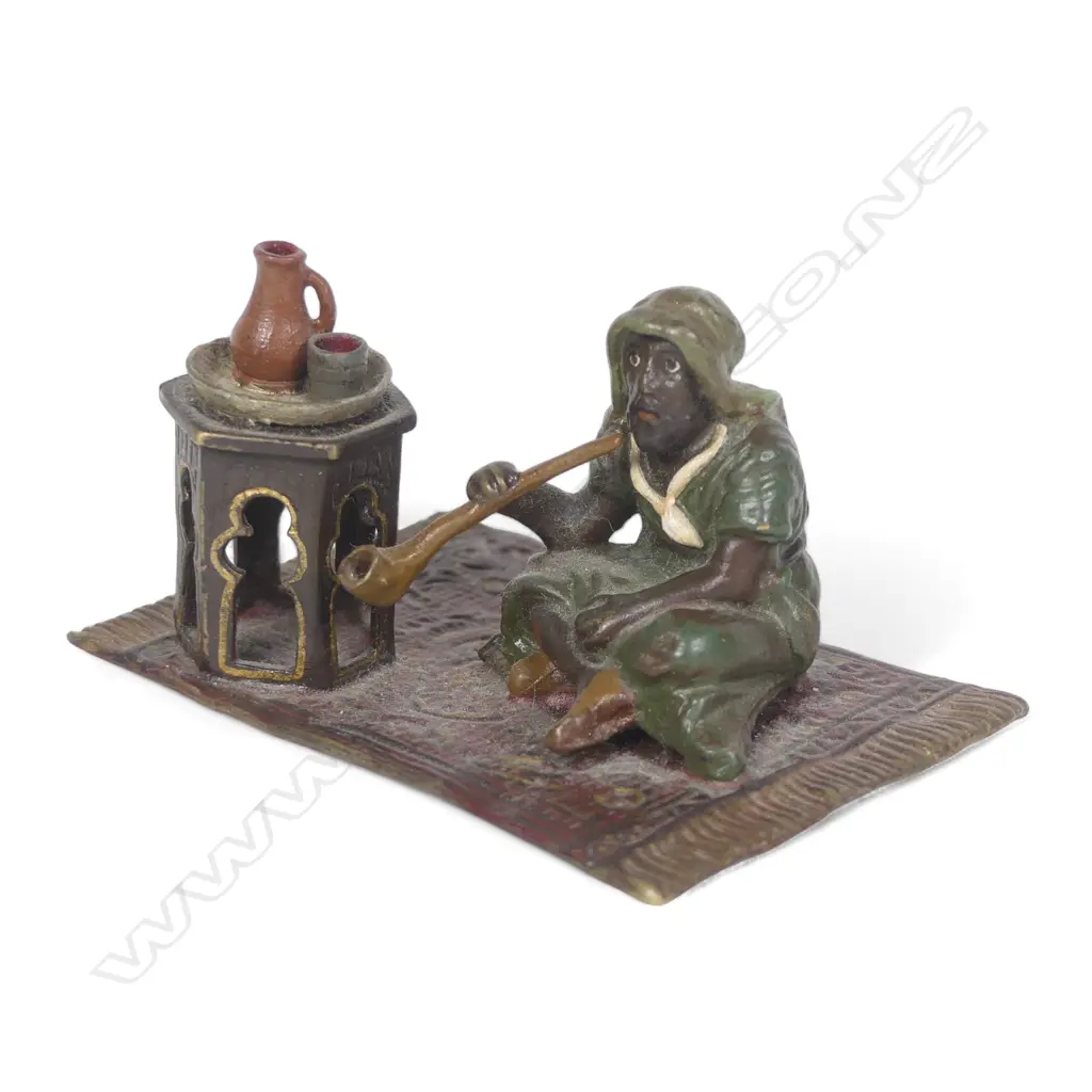 Franz Bergman 1920 Orientalist cold painted bronze sculpture, Image 1++