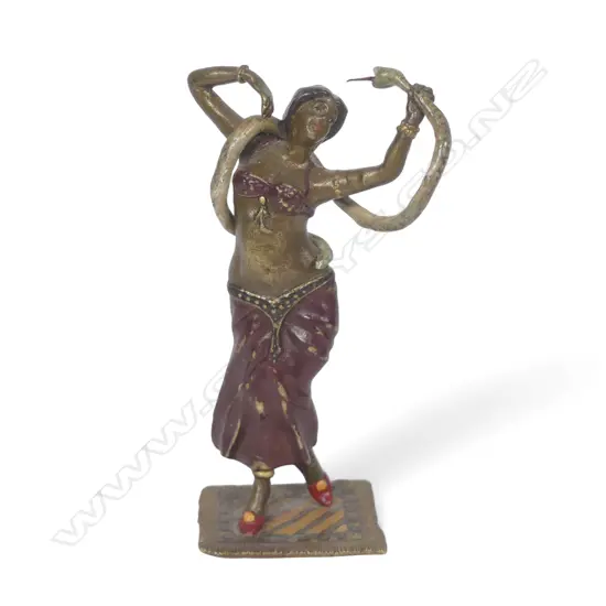Franz Bergman 1920 Orientalist cold painted bronze sculpture,