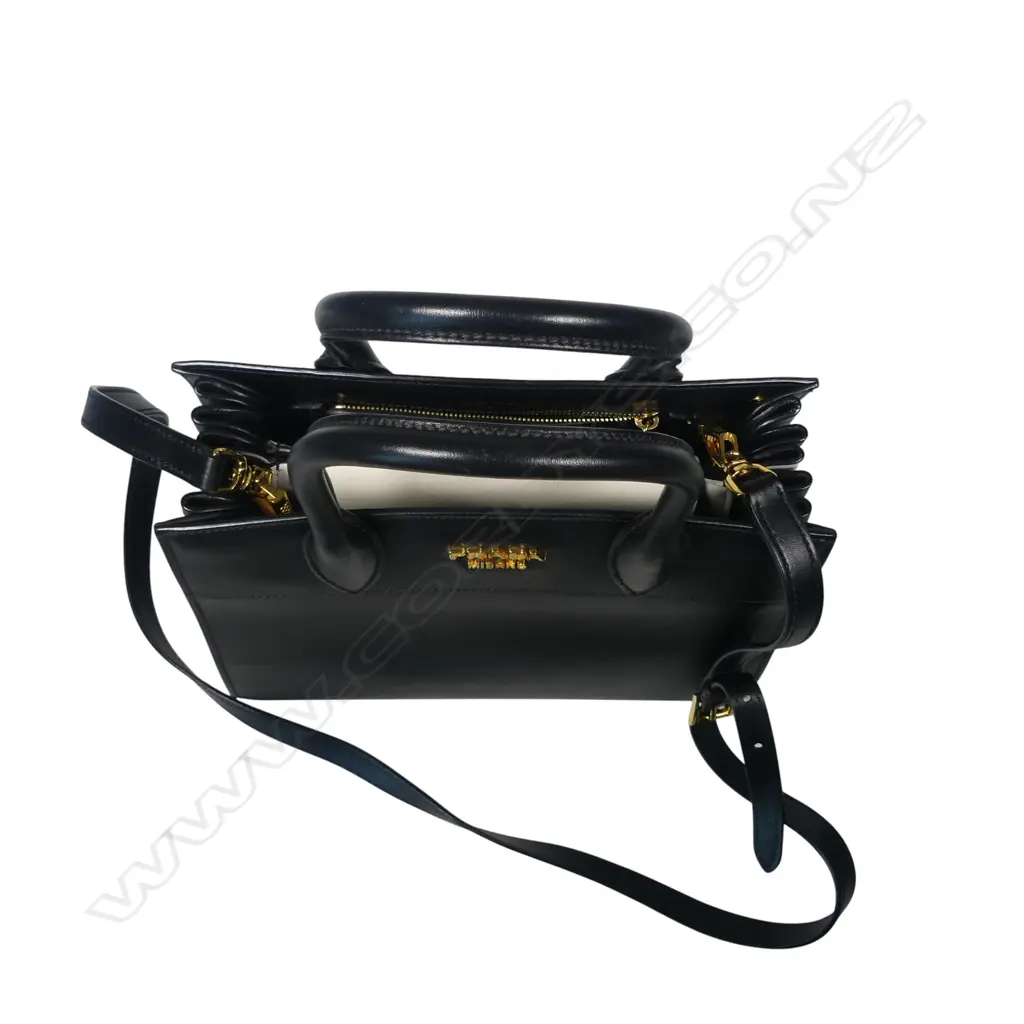 Prada Bibliotheque black leather tote handbag, Image 1++