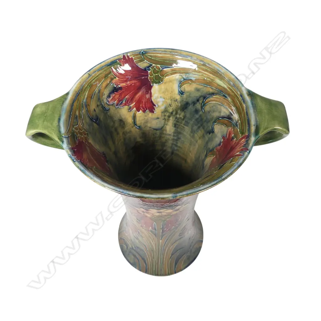 Macintyre Moorcroft Revived Cornflower large trumpet vase, Image 1++