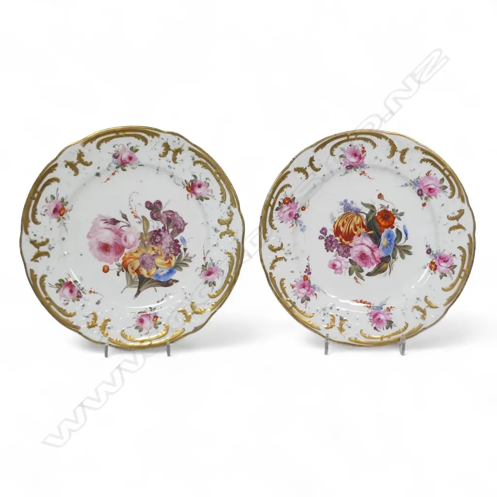 A pair of George III Swansea ceramic plates, Image 1++
