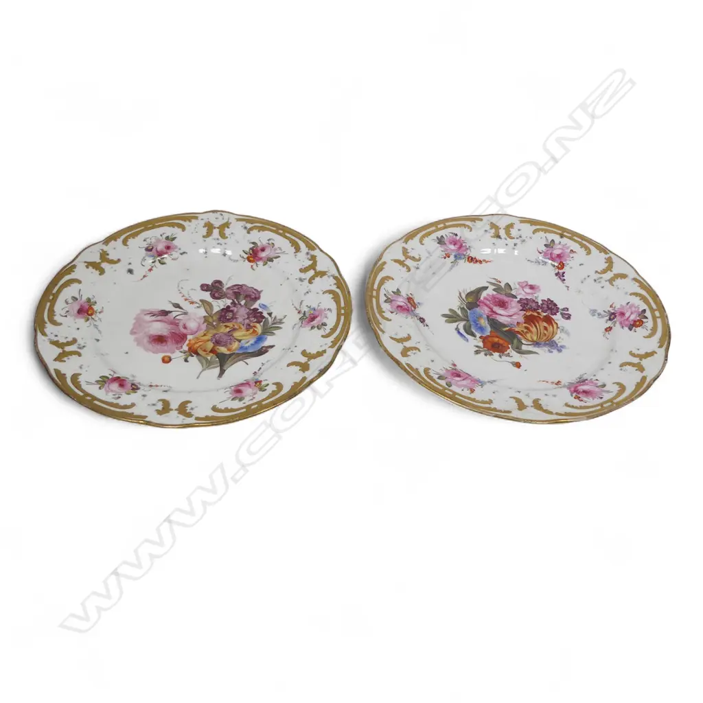A pair of George III Swansea ceramic plates, Image 1++