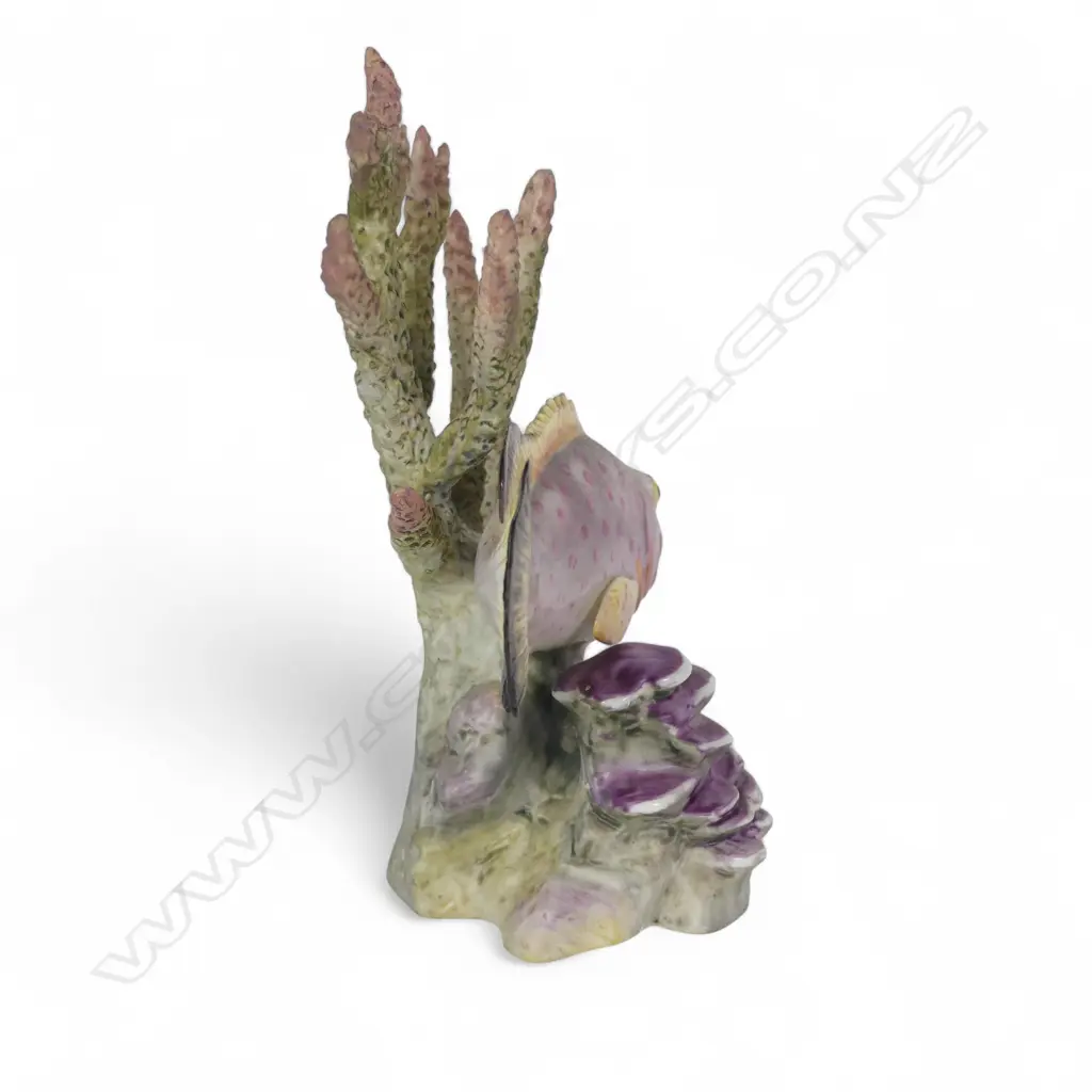 Royal Worcester porcelain figurine of a 'Red Hind' fish with coral by Ronald Van Ruyckevelt Image 1++