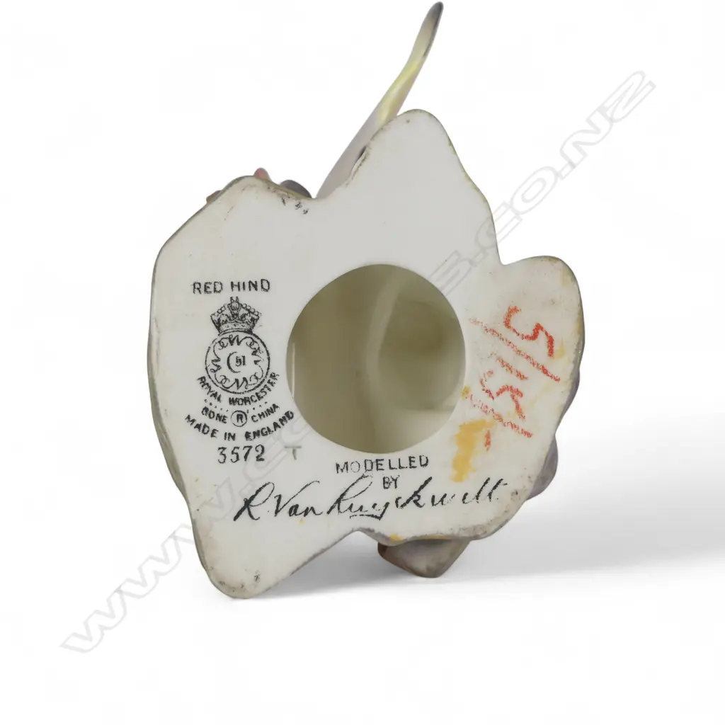 Royal Worcester porcelain figurine of a 'Red Hind' fish with coral by Ronald Van Ruyckevelt Image 1++