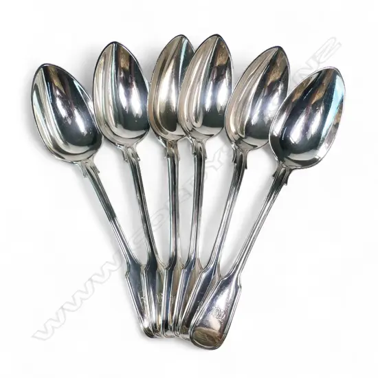 A set of six Victorian silver table spoons,