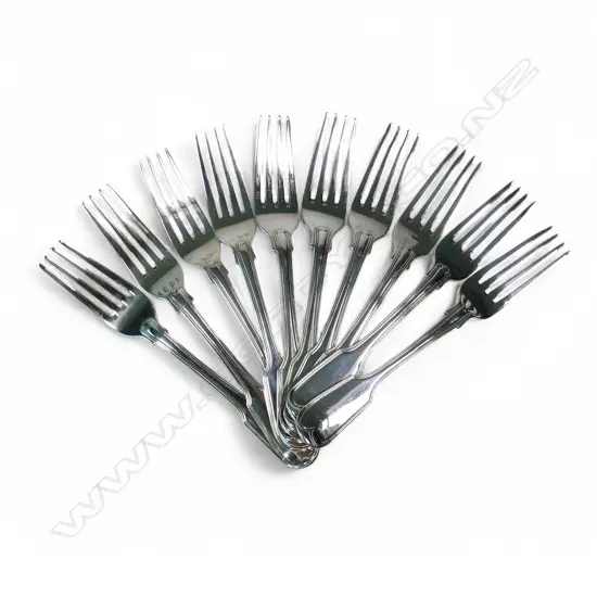 A good set of ten William IV silver table forks,