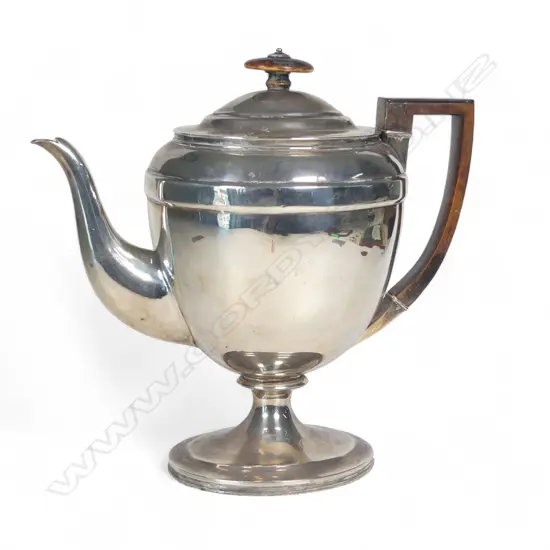 A George III silver pedestal coffee pot,