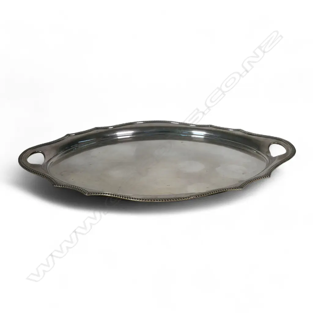 A 1940's large silver banquet tray, Image 1++
