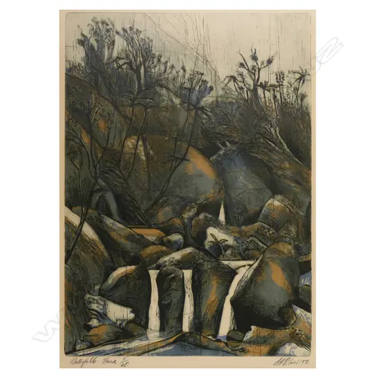 Stanley Palmer (NZ 1936-) 'Waterfalls - Huia',