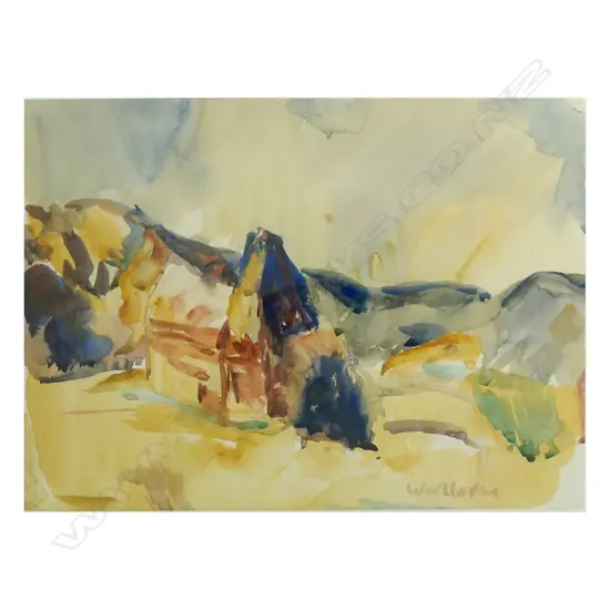 Mountford Tosswill (Toss) Woollaston (NZ 1910-98) 'Old Kiln Upper Moutere (Looking North)