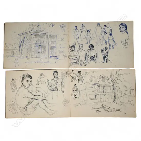 Two Elise Mourant (1921-1990) field sketch books,