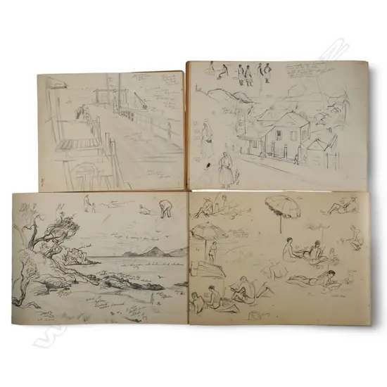 Four Elise Mourant (1921-1990) sketch books,